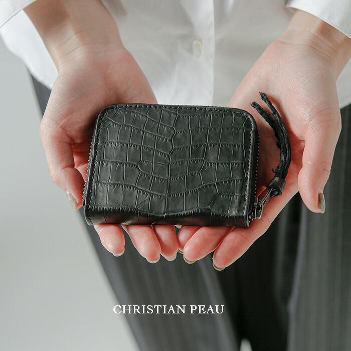 CHRISTIAN PEAU クロコダイル ウォレット CHRISTIAN PEAU（クリスチャンポー） クロコダイルレザー ウォレット S