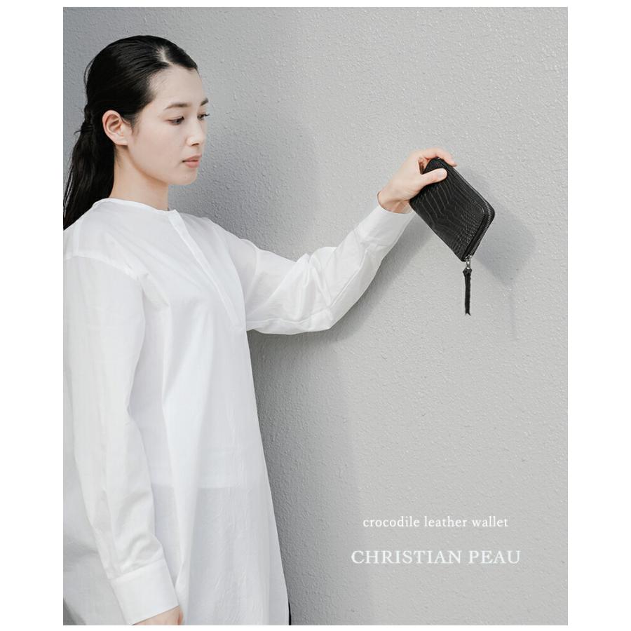 クリスチャンポー CHRISTIAN PEAU クロコダイル レザー ウォレット 05138cp-cr レディースの画像