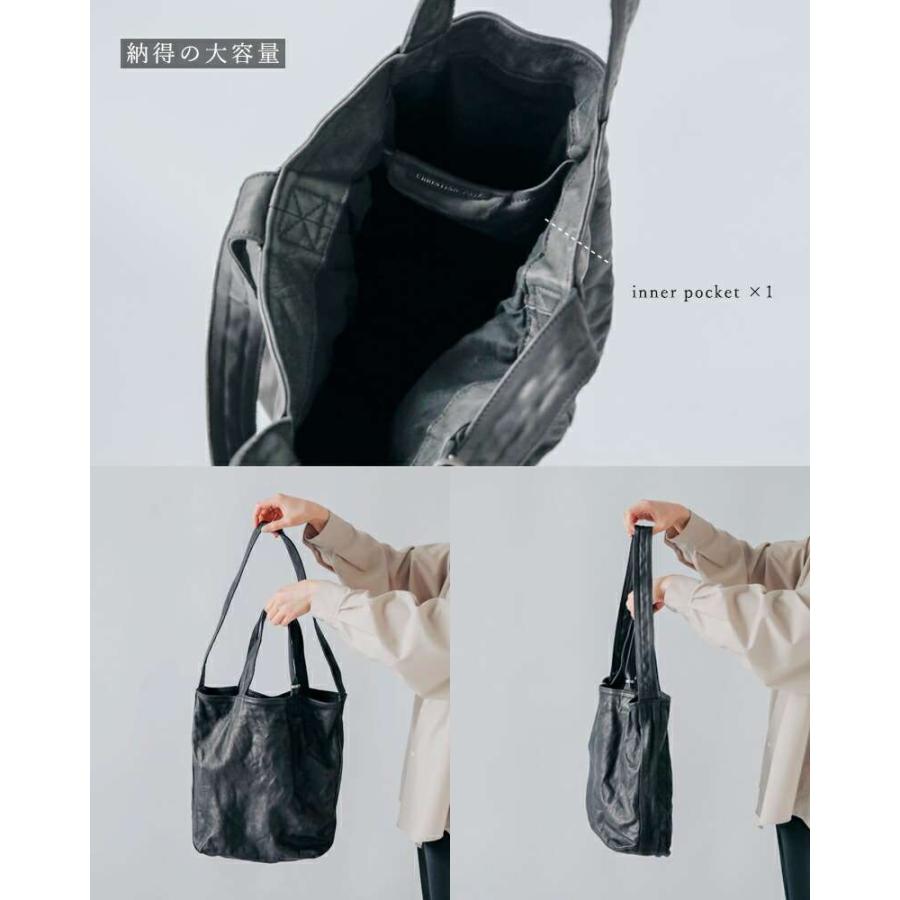 CHRISTIAN PEAU 2way カウスキン レザー トート バッグ CHRISTIAN PEAU クリスチャンポー 2way カウレザー トート