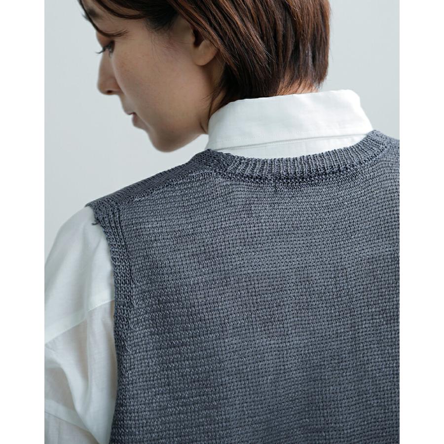 MIZUIRO ミズイロインド mizuiro ind ワイド Vネック ベスト 1-220062