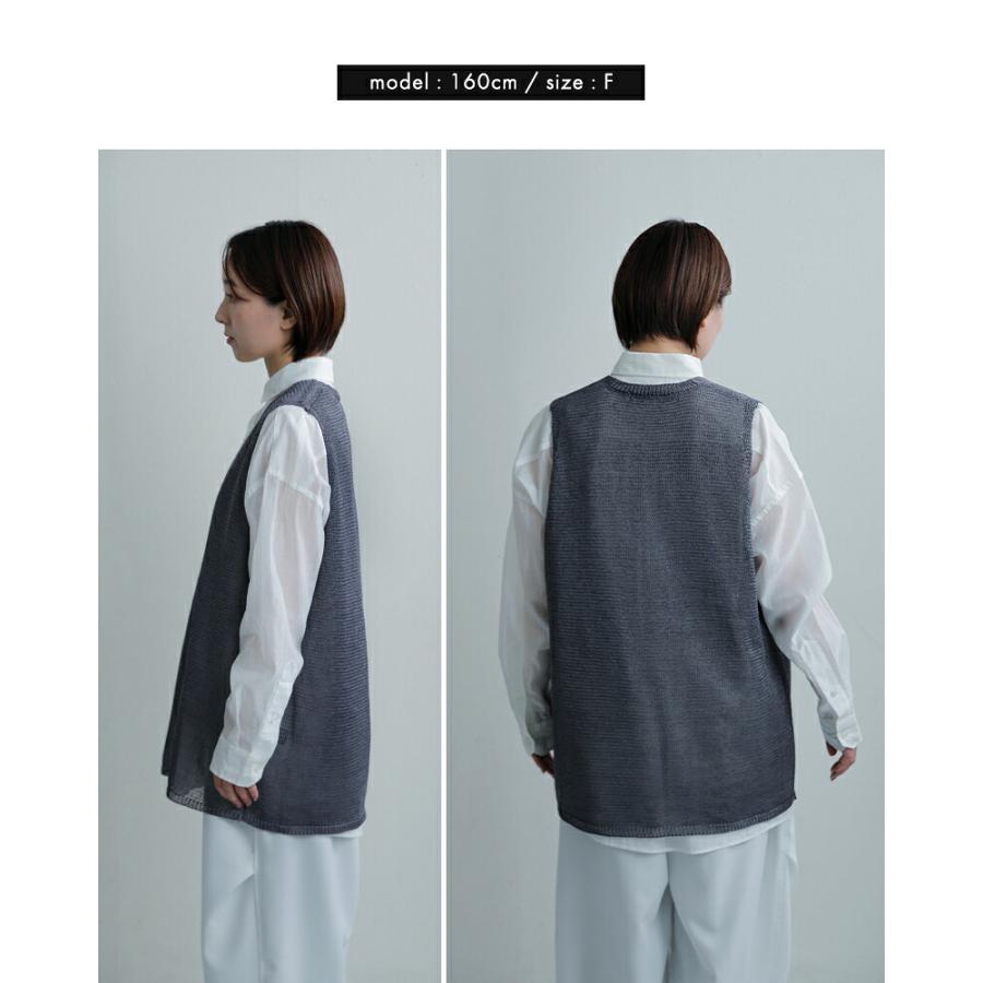 MIZUIRO ミズイロインド mizuiro ind ワイド Vネック ベスト 1-220062
