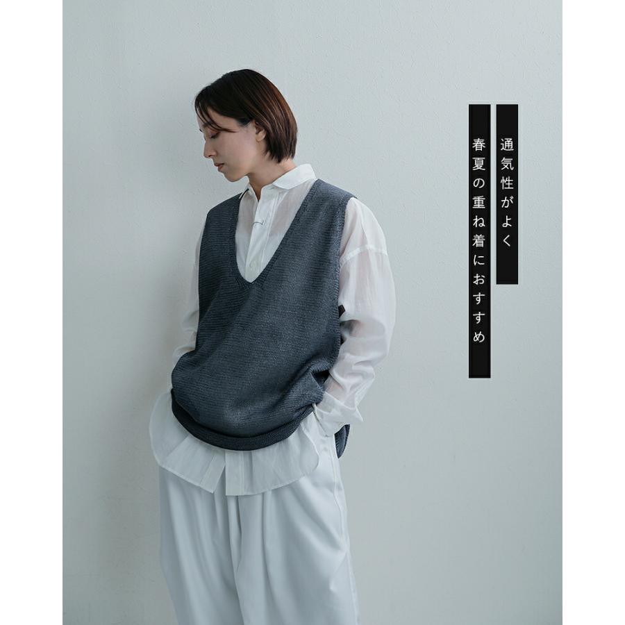 MIZUIRO ミズイロインド mizuiro ind ワイド Vネック ベスト 1-220062