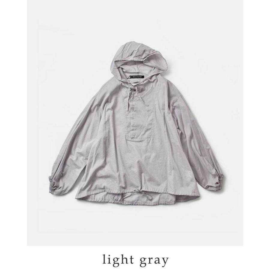 ミズイロインド mizuiro ind コットン ローン フーデッド シャツ mizuiroind ミズイロインド mizuiro ind コットン ローン