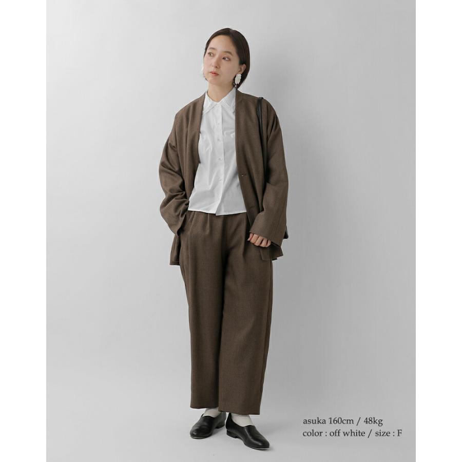 MIZUIRO ミズイロインド mizuiro ind コットン ピンタック カラー