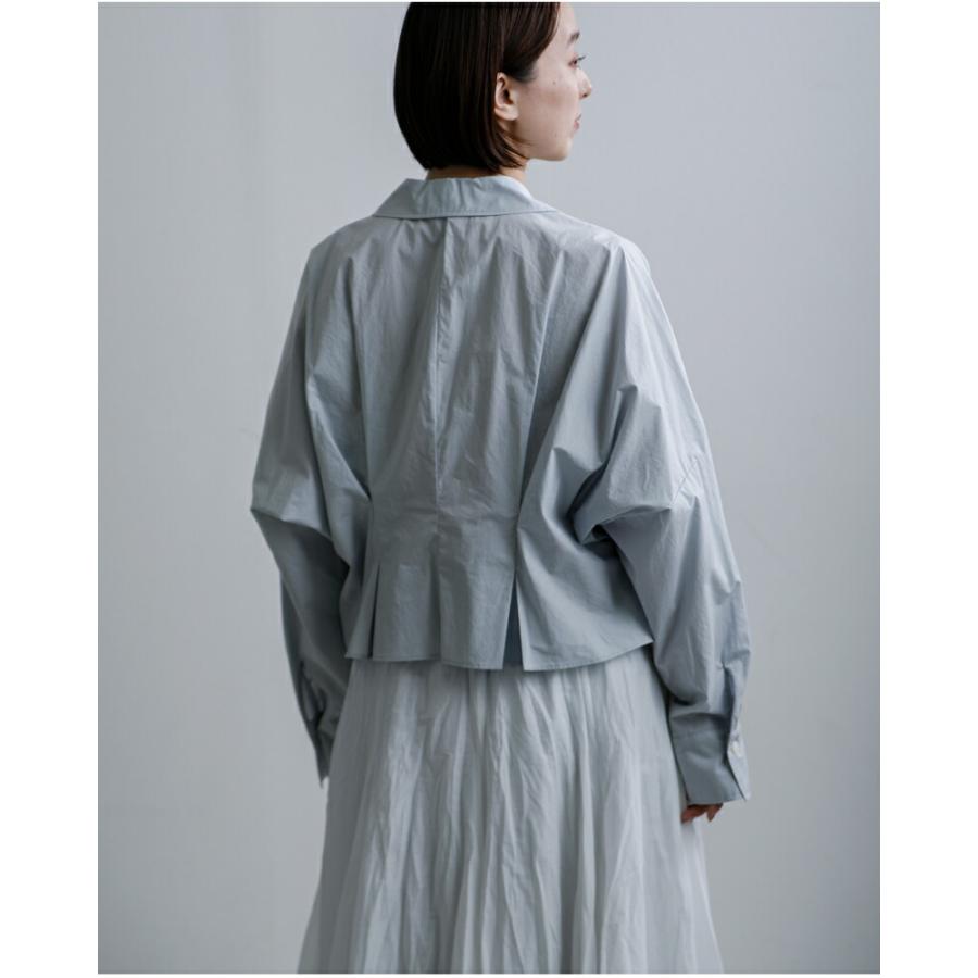 cocoronさま専用✦BRIEFING ✦モックネックシャツ✦ グレー✦S mizuiroind（ミズイロインド） コットン コクーン ショート シャツ 1