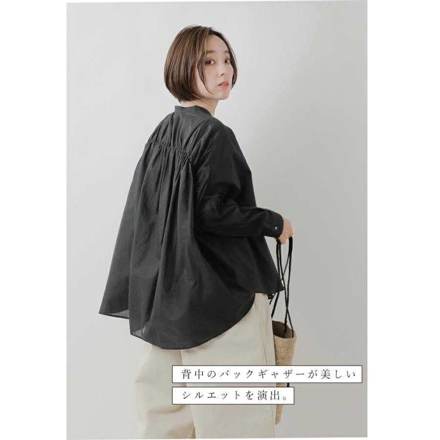人気☆ミズイロインド  コットンバックギャザーワイドシャツ ミズイロインド mizuiro ind コットン バックギャザー ワイド シャツ 1