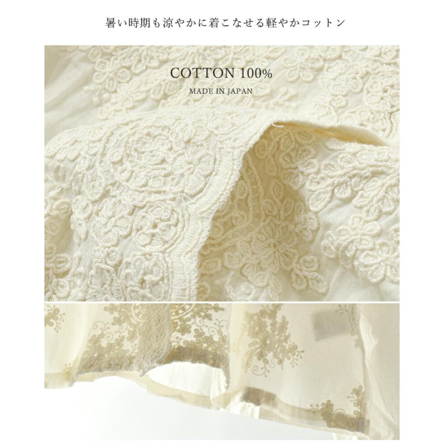 MIZUIRO ミズイロインド mizuiro ind コットン レース スタンドカラー