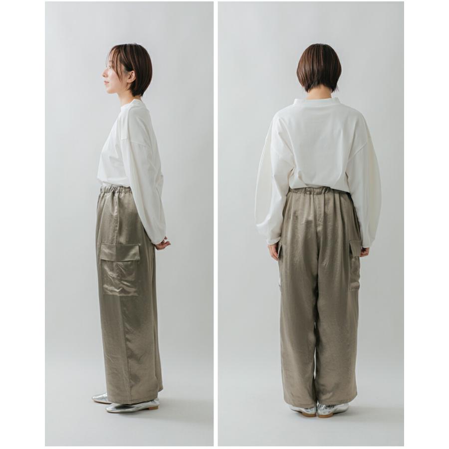 MIZUIRO ミズイロインド mizuiro ind サテン カーゴパンツ 1-260089