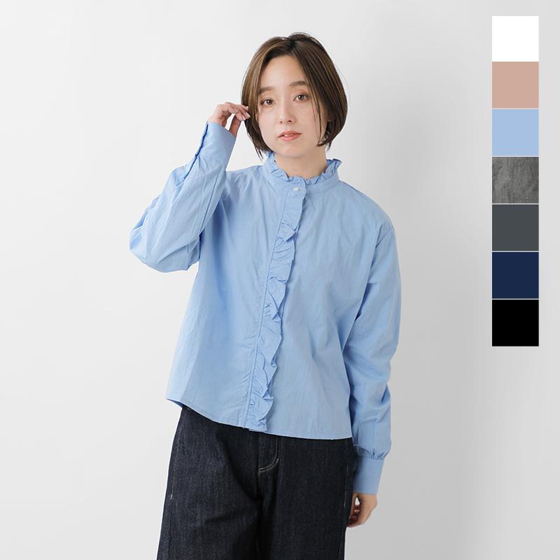 MidiUmi（ミディウミ） コットン フリル シャツ frill short shirt 1 