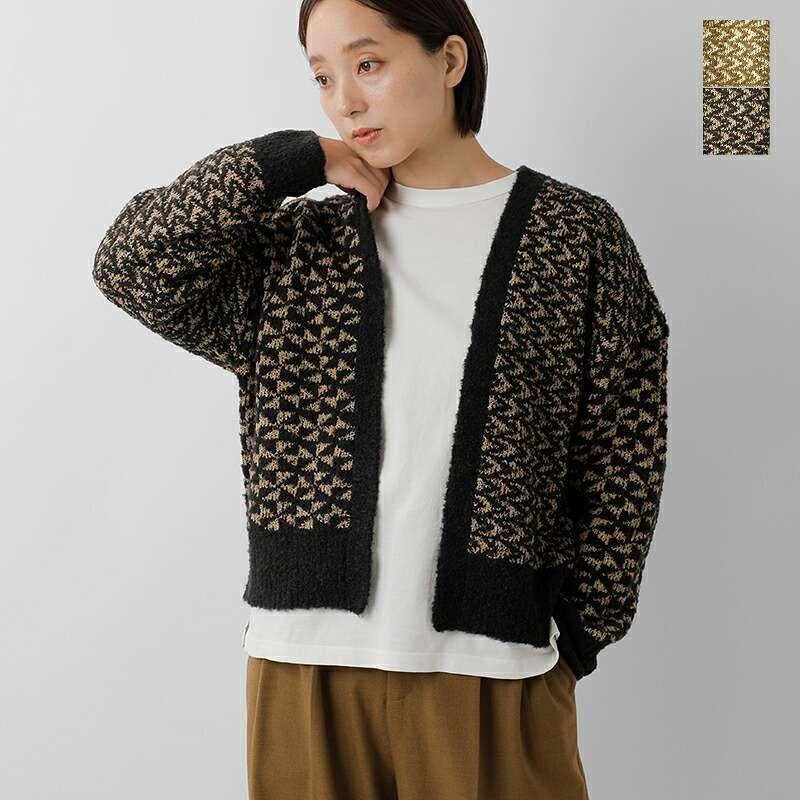 FIL DE FER フィルデフェール  ループヤーン ジャガード ショート カーディガン 10-1-07-211-5-2 レディース 2025aw新作 クーポン対象 FIL DE FER（フィルデフェール） セール【40%OFF】フィルデフェール