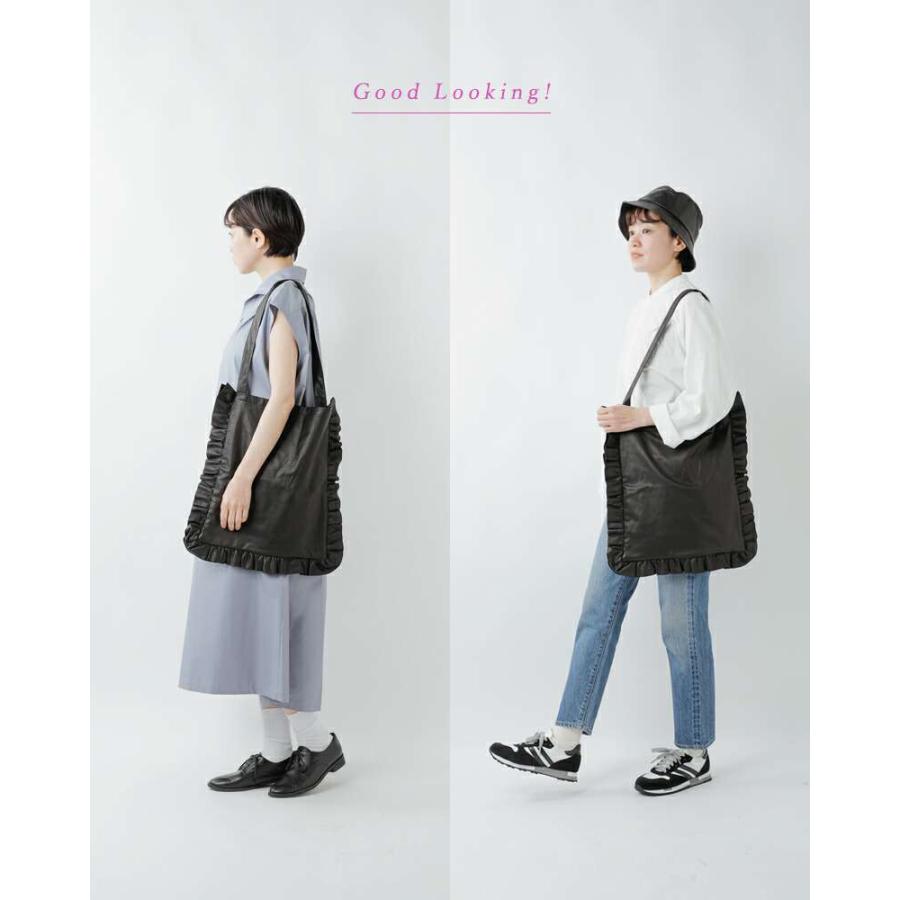 Sisii シシ レザー フリル トート バッグ frill tote bag 100-027