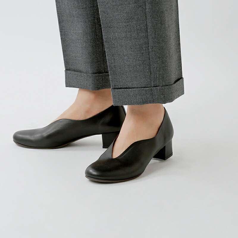 doubletree（ダブルツリー） 防水 レザー スタックヒール パンプス