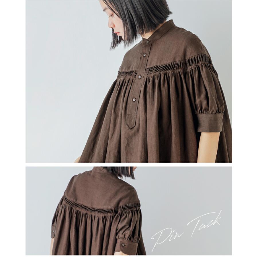 Scye（サイ） リネン キャンブリック タック ドレス 60 1Linen Cambric