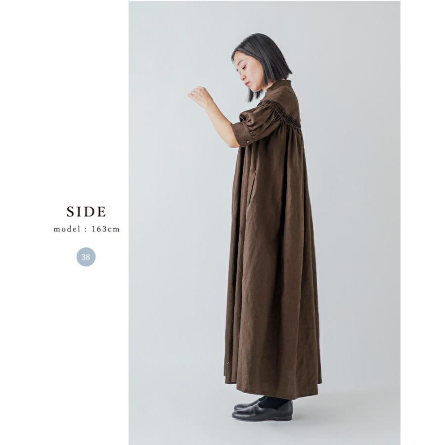 Scye（サイ） リネン キャンブリック タック ドレス 60 1Linen Cambric
