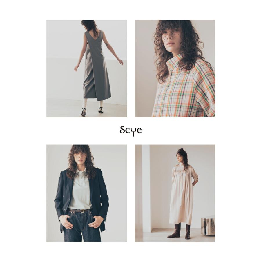 Scye（サイ） リネン キャンブリック タック ドレス 60 1Linen Cambric
