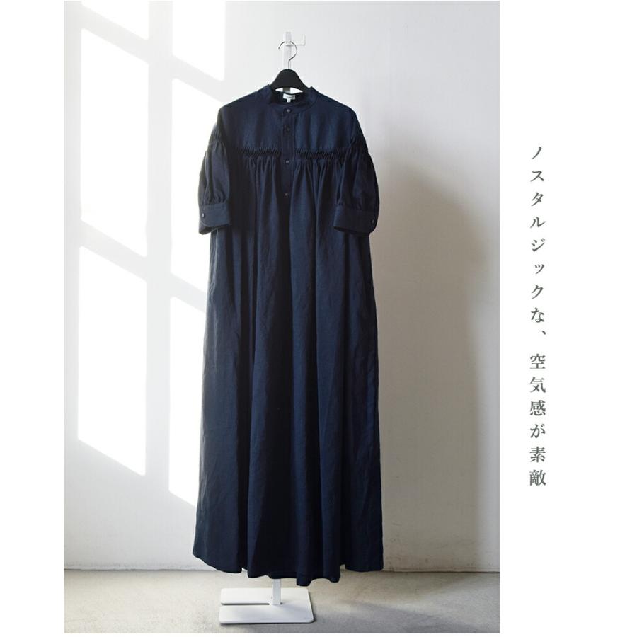 Scye（サイ） リネン キャンブリック タック ドレス 60 1Linen Cambric