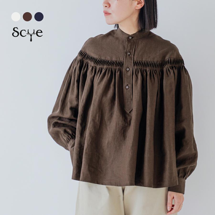 Scye（サイ） リネン キャンブリック タック ブラウス 60 1Linen