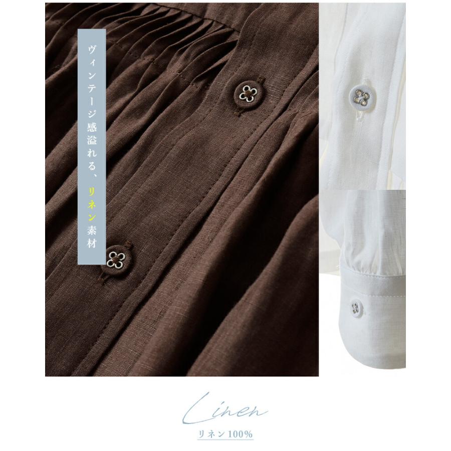 Scye（サイ） リネン キャンブリック タック ブラウス 60 1Linen