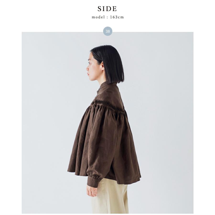 Scye（サイ） リネン キャンブリック タック ブラウス 60 1Linen