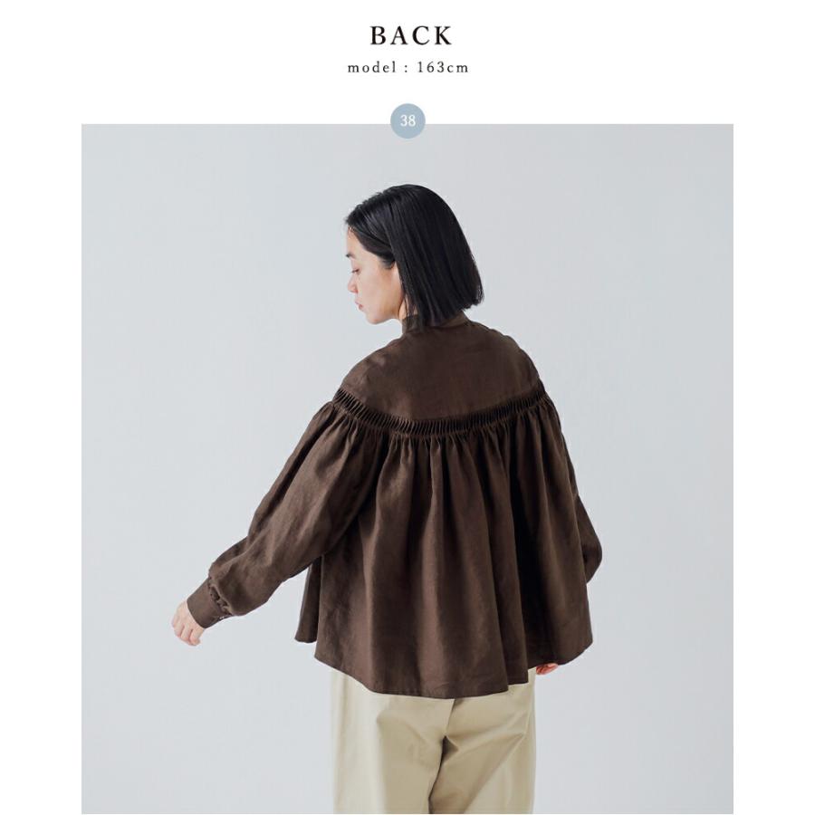 Scye（サイ） リネン キャンブリック タック ブラウス 60 1Linen