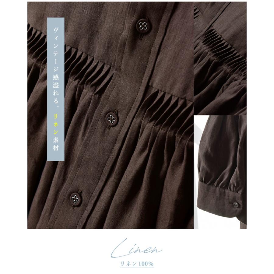Scye（サイ） リネン キャンブリック タック 半袖 ブラウス 60 1Linen