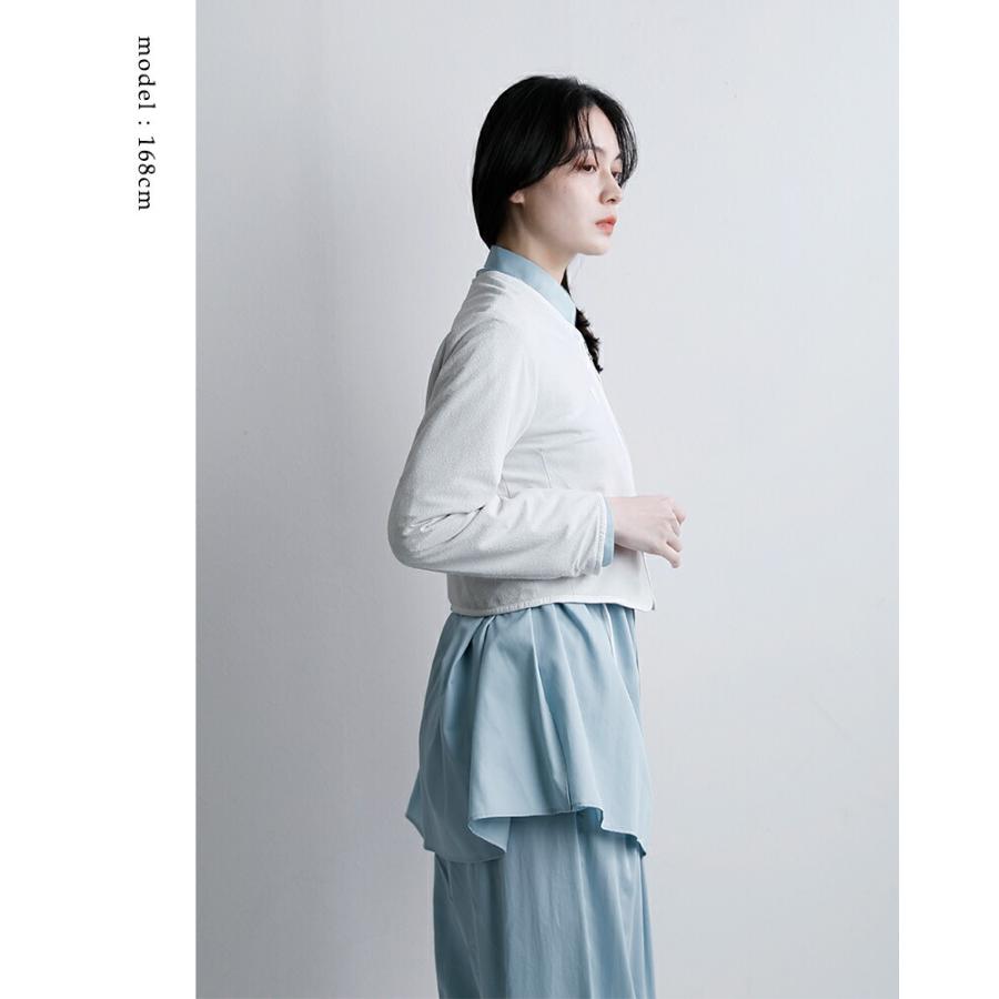 シシ Sisii スエード ノーカラー ジップ ジャケット NO COLLAR ZIP JACKET 124-ol レディース  春夏 2026ss新作の画像