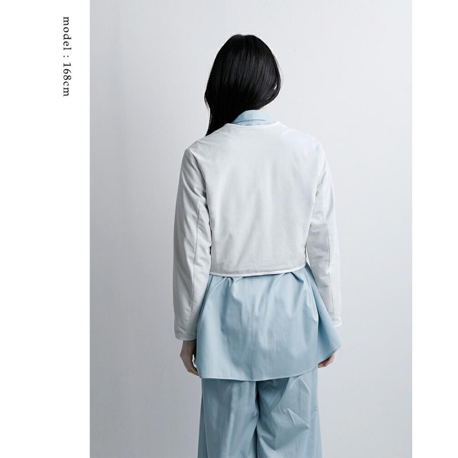 シシ Sisii スエード ノーカラー ジップ ジャケット NO COLLAR ZIP JACKET 124-ol レディース  春夏 2026ss新作の画像