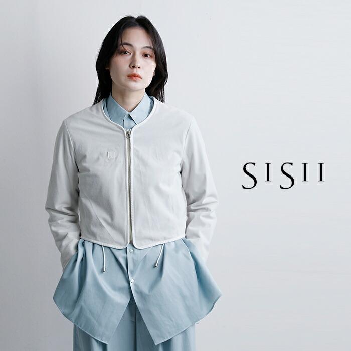 シシ Sisii スエード ノーカラー ジップ ジャケット NO COLLAR ZIP JACKET 124-ol レディース  春夏 2026ss新作の画像