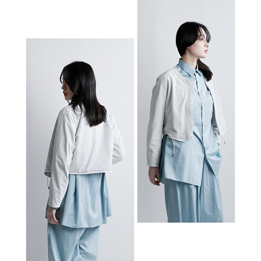 シシ Sisii スエード ノーカラー ジップ ジャケット NO COLLAR ZIP JACKET 124-ol レディース  春夏 2026ss新作の画像