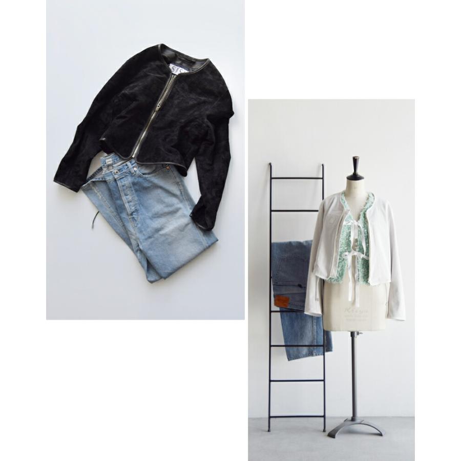 シシ Sisii スエード ノーカラー ジップ ジャケット NO COLLAR ZIP JACKET 124-ol レディース  春夏 2026ss新作の画像