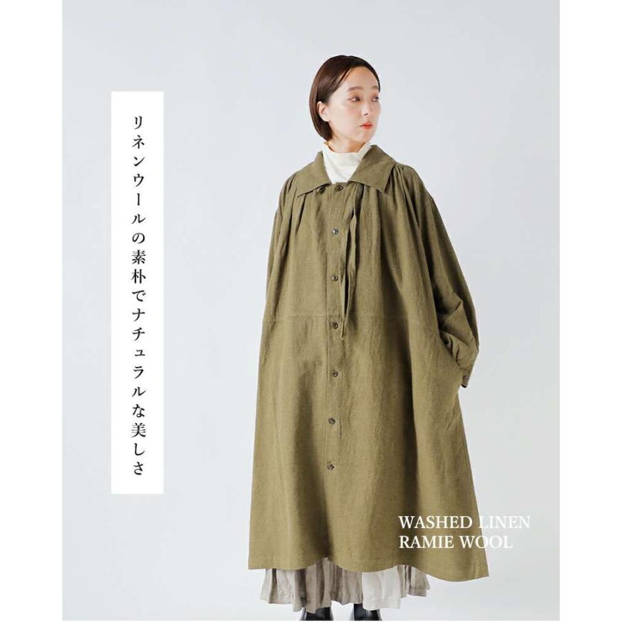 ☆週末限定お値下げ☆Vlas Blomme♪ウールリネンボアコート ☆ Vlas Blomme（ヴラスブラム） ウォッシュドリネン ラミー ウール