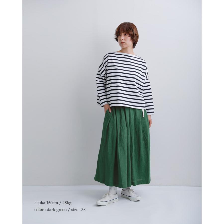 【フクタ】20枚まとめ売り ina イナ リネンソフトワッシャーウエスト紐タックスカート 135128
