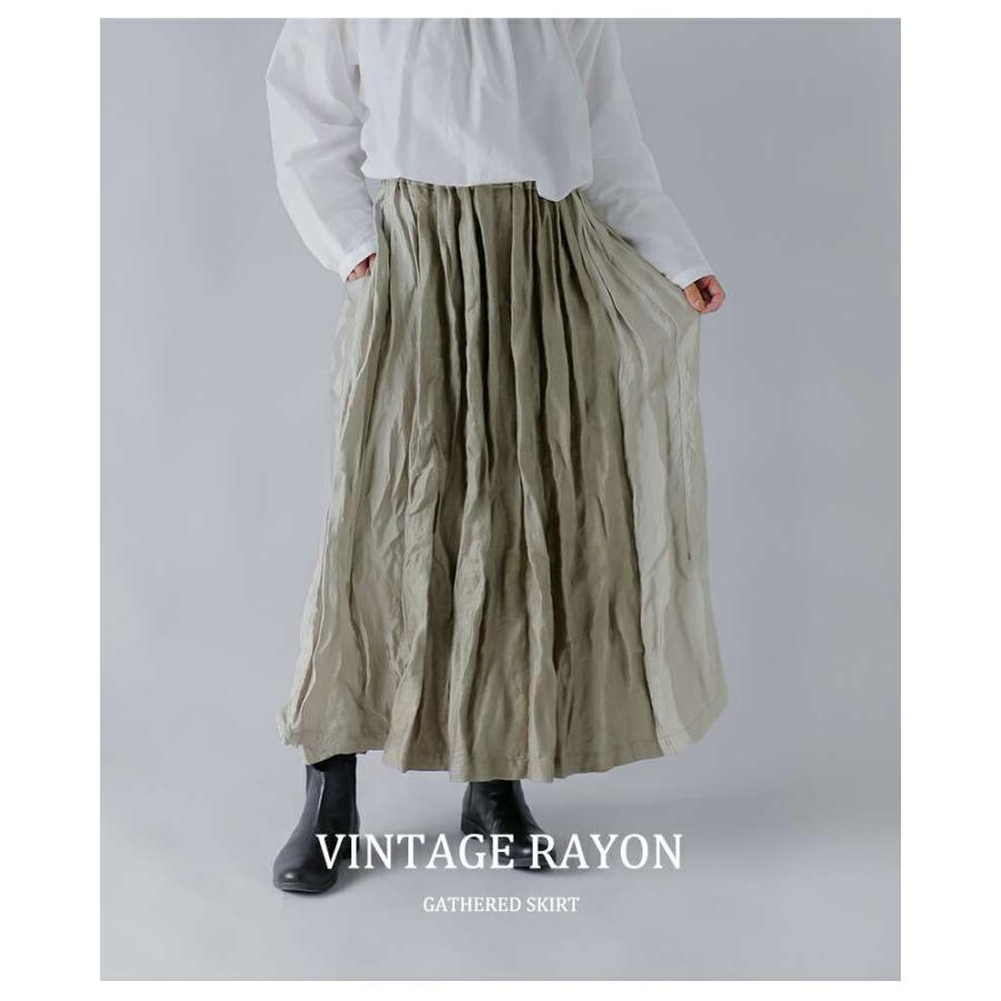 Vlas Blomme ヴラスブラム ヴィンテージレーヨン ギャザー