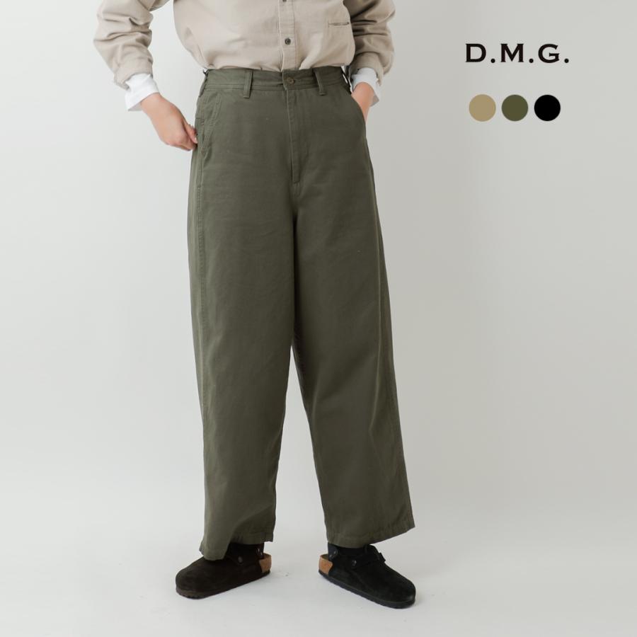 D.M.G. ドミンゴ  コットンツイル ボリューム イージー パンツ 14-0366t レディース 2025aw新作 D.M.G. ドミンゴ コットンツイル ボリューム イージー パンツ 14-0366t