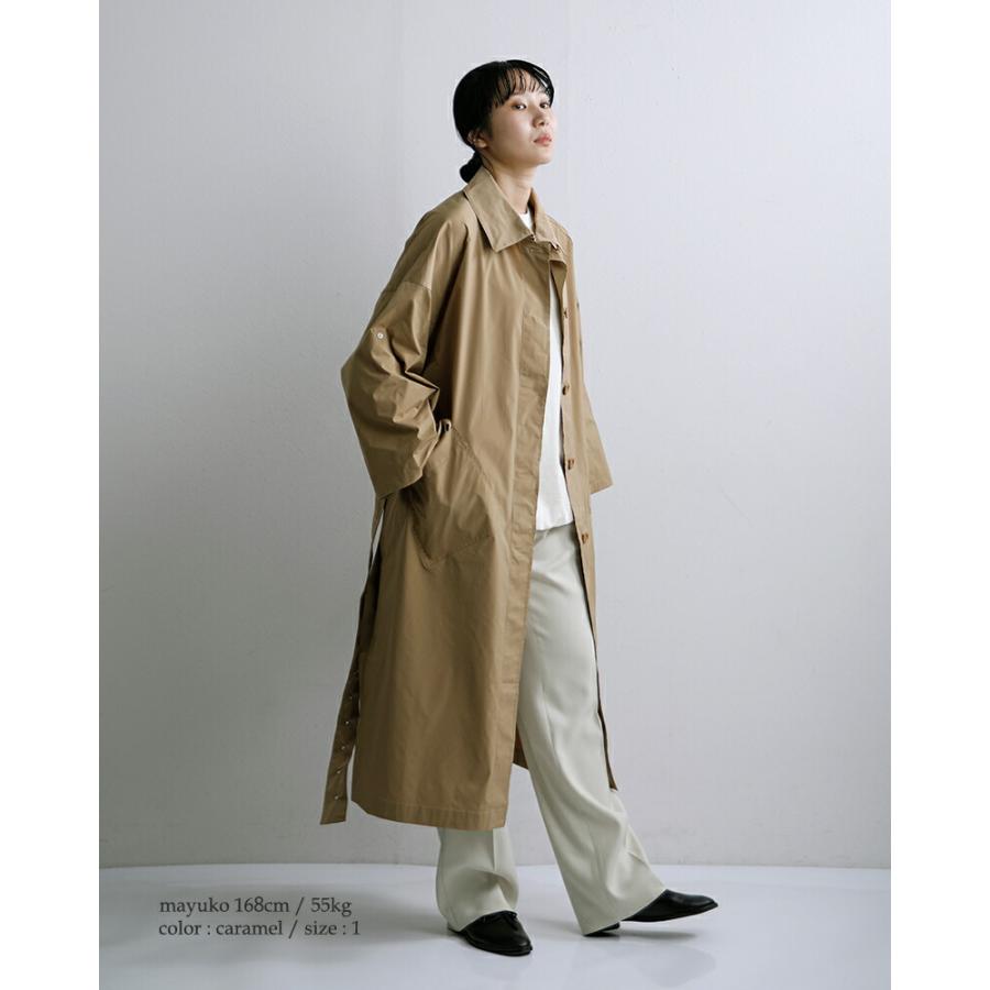コグザビッグスモーク COGTHEBIGSMOKE ハイカウントPLストレッチ ステンカラーコート HOLLY COAT 14802-250-801-1 レディース 春夏 2026ss新作の画像