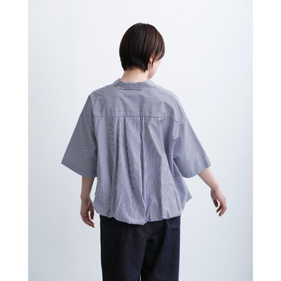 mizuiroind（ミズイロインド） コットン ストライプ ハーフスリーブ