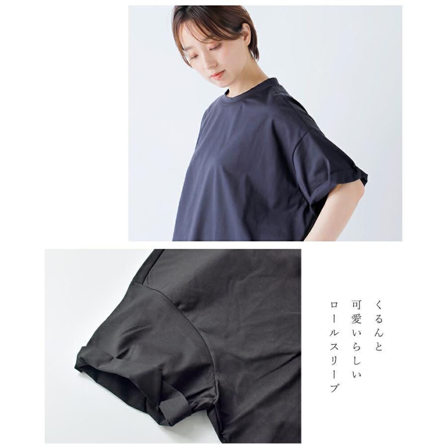 ミズイロインド mizuiro ind コットン ロールアップ スリーブ ワンピース 2-250108 レディース 春夏 2026ss新作の画像