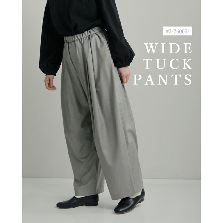 MIZUIRO ミズイロインド mizuiro indとろみ ドレープ ワイド タック