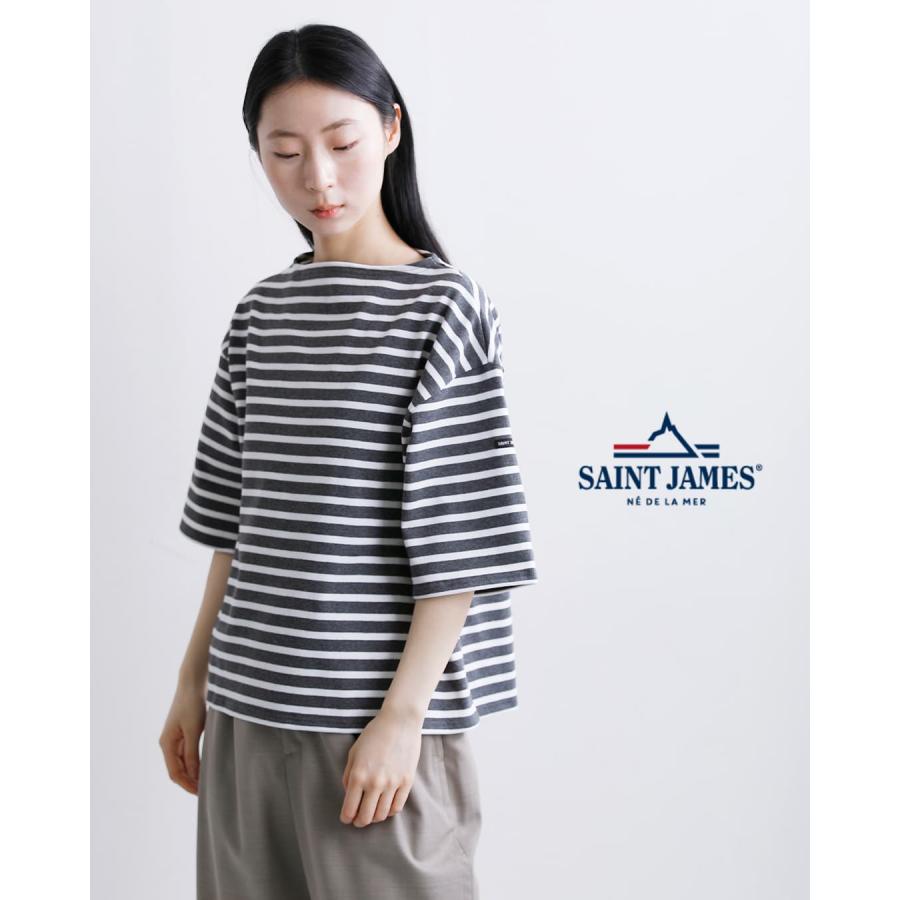 セントジェームス SAINT JAMES 厚手 コットン ボートネック ウェッソンルーズ ドロップ Tシャツ 20jc-tee-loose 春夏 2026ss新作の画像