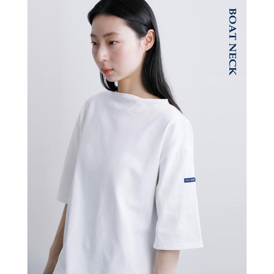 セントジェームス SAINT JAMES 厚手 コットン ボートネック ウェッソンルーズ ドロップ Tシャツ 20jc-tee-loose 春夏 2026ss新作の画像