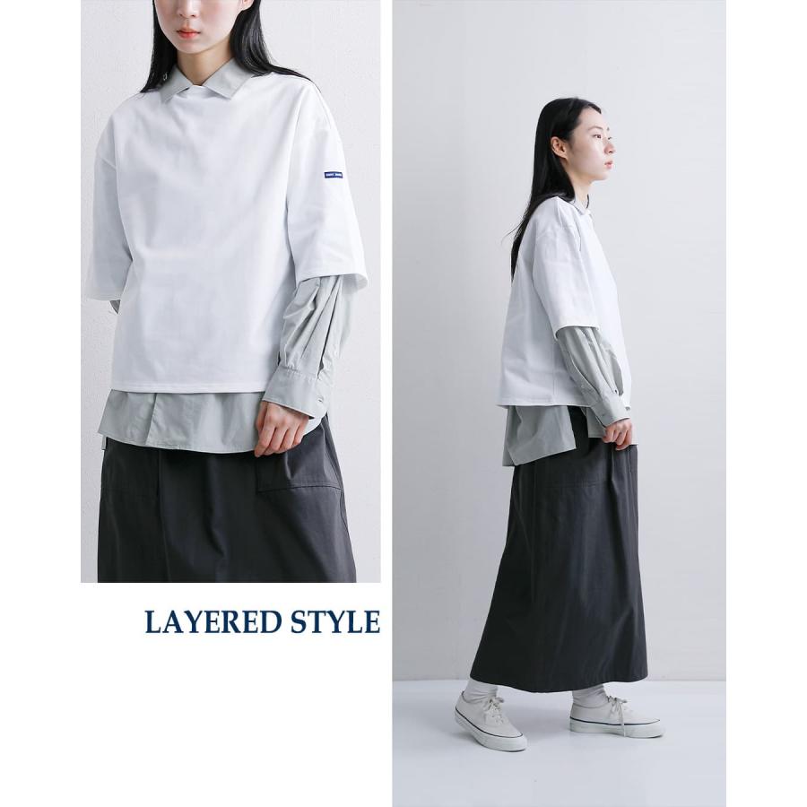 セントジェームス SAINT JAMES 厚手 コットン ボートネック ウェッソンルーズ ドロップ Tシャツ 20jc-tee-loose 春夏 2026ss新作の画像