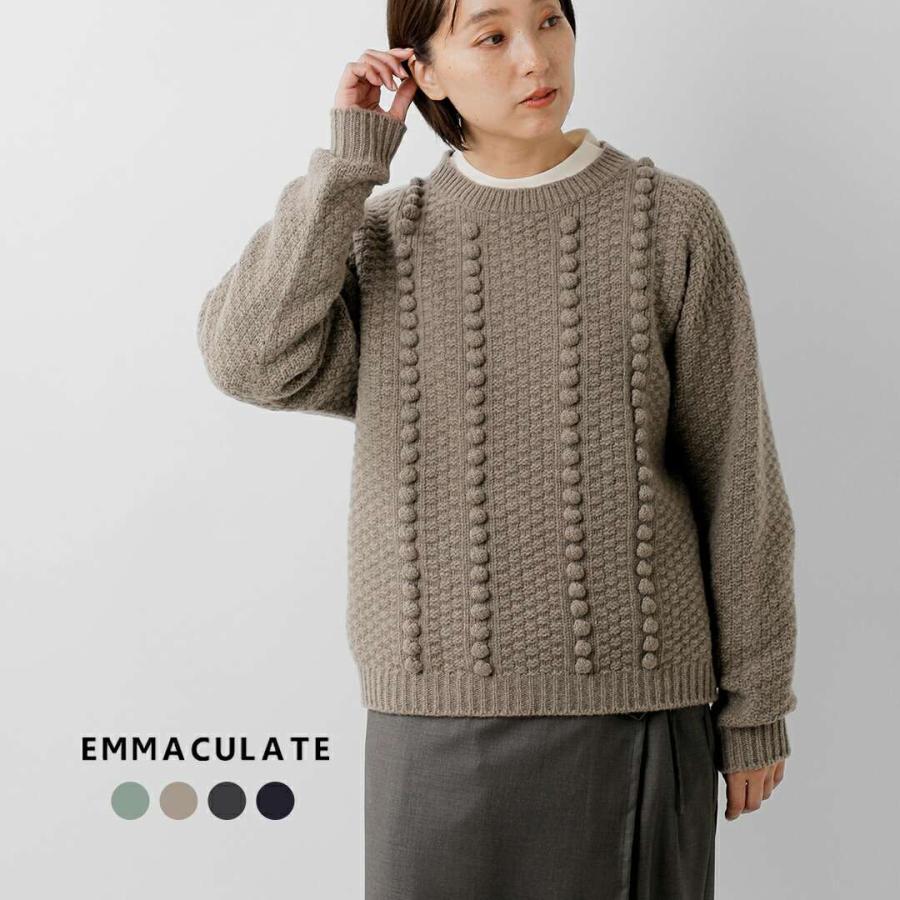 EMMACULATE エマキュレイト  ウール カシミヤ ポップコーン ニット プルオーバー 2254k-54392 レディース 2025aw新作 クーポン対象 emmaculate（エマキュレイト） セール【20%OFF】エマキュレイト ウール