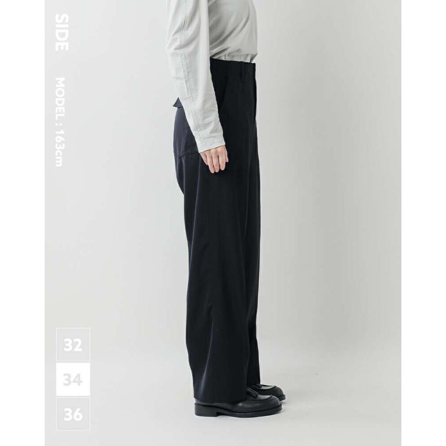 Shinzone シンゾーン ウール ギャバ センタープレス ベイカー パンツ  