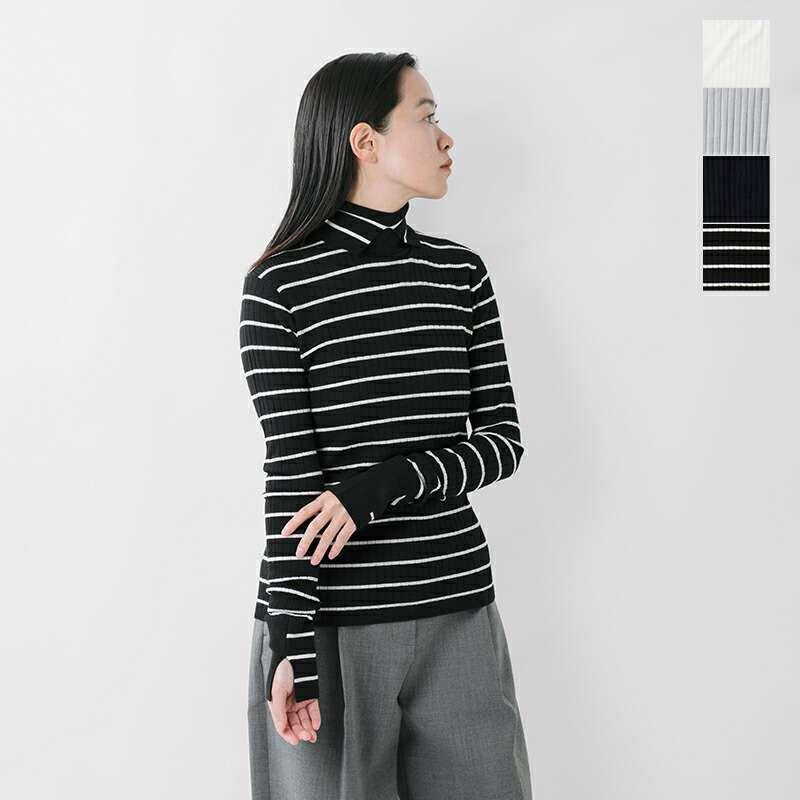 CINOH（チノ） メリノウール タートルネック ニット プルオーバー