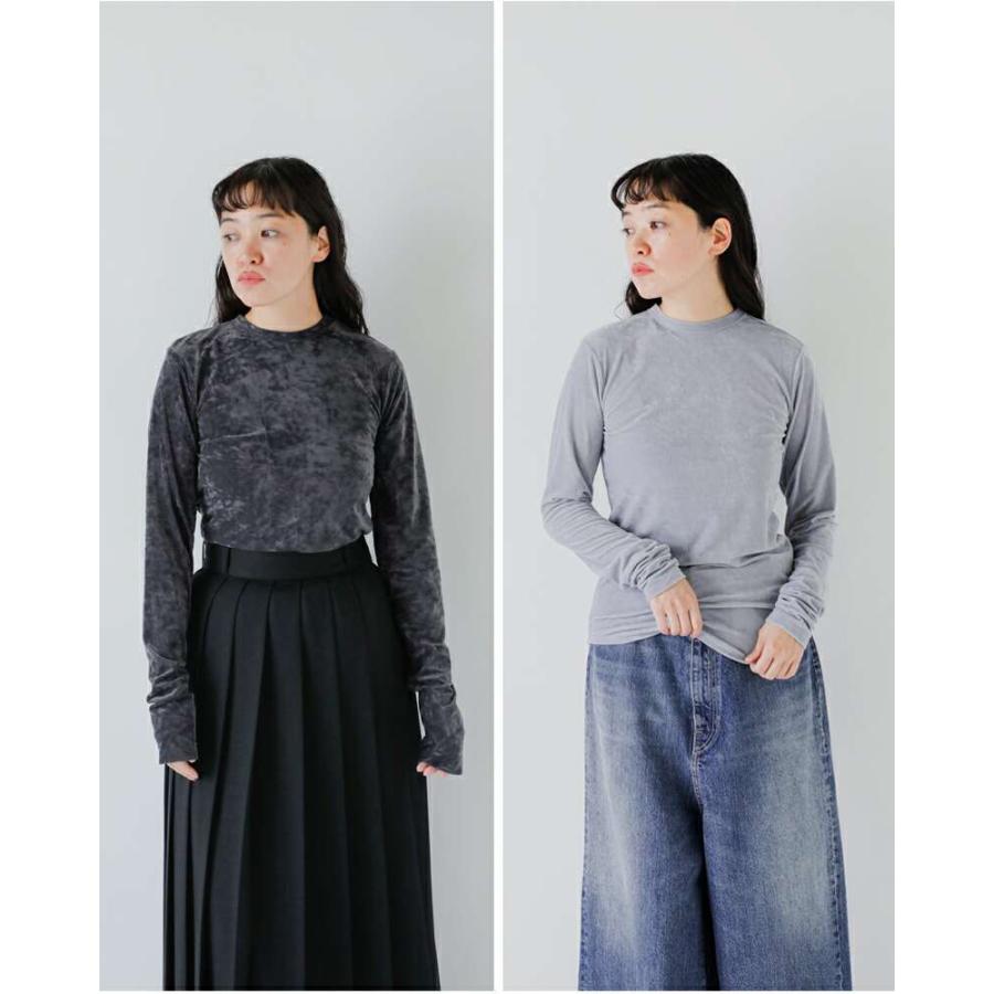 ケラウズランブラ Tシャツ CaRouseLamBRa  クラッシュベロア ドット 長袖 クルーネック プルオーバー 252-434  ☆☆ クーポン対象 CaRouseLamBRa（ケラウズランブラ） セール【40%OFF】ケラウズランブラ