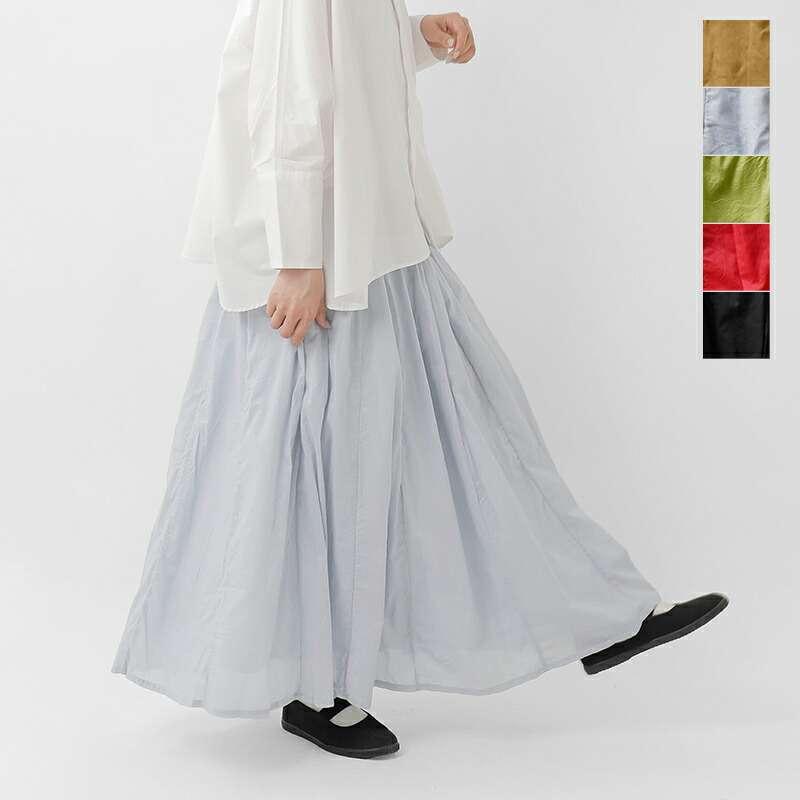 50%OFF イナ スカート ina コットン ウエストゴム マチ入り タック スカート 252128 ☆☆ クーポン対象 イナ 【50%OFF】イナ ina コットン ウエストゴム マチ入り タック