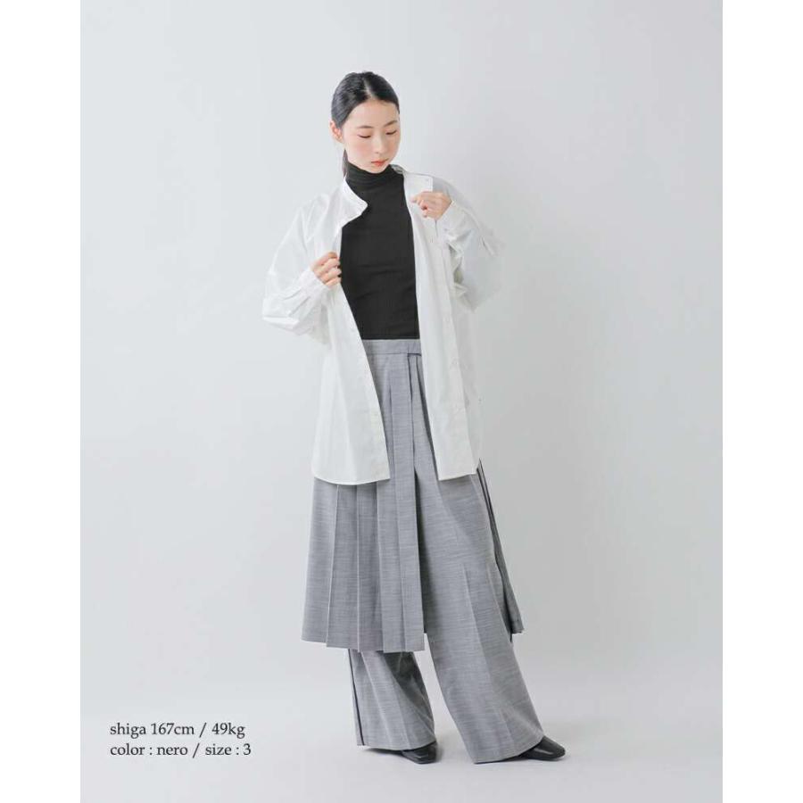 GICIPI ジチピ ウール シルク タートルネック リブ ニットソー プル