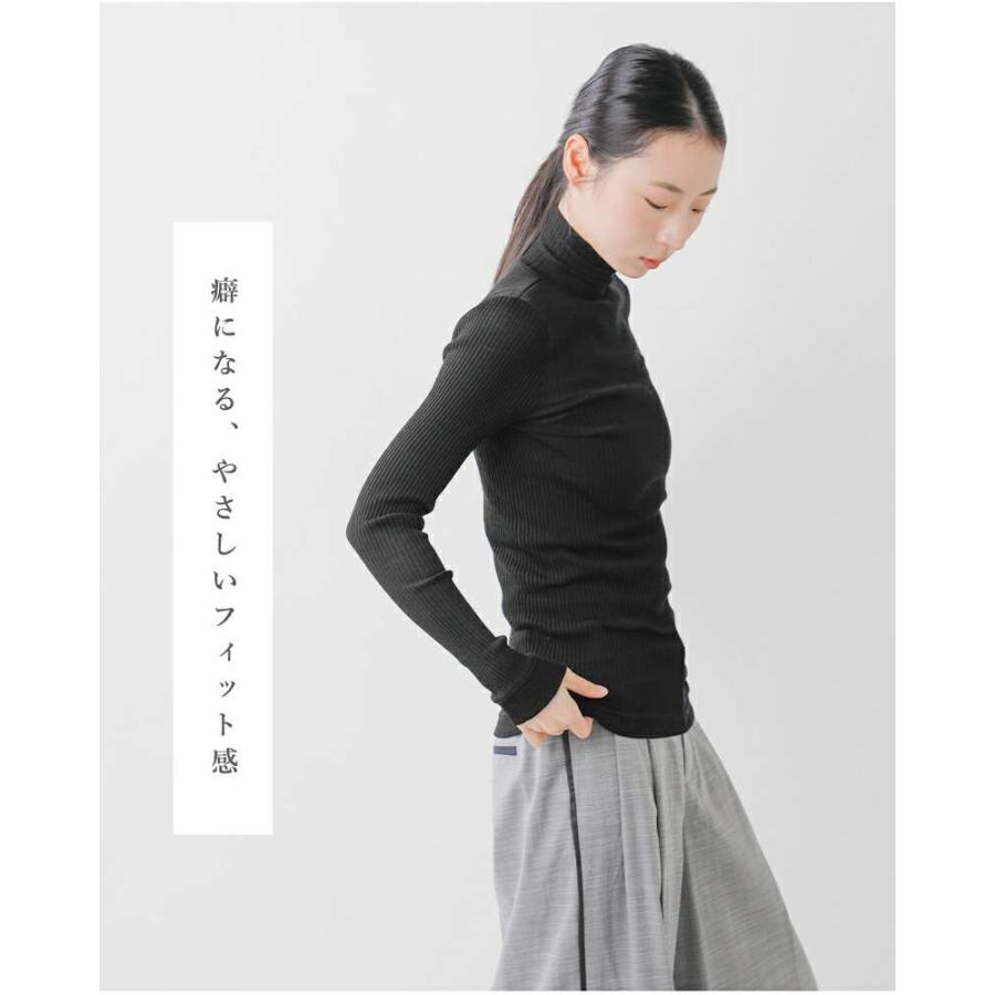 GICIPI ジチピ ウール シルク タートルネック リブ ニットソー プル