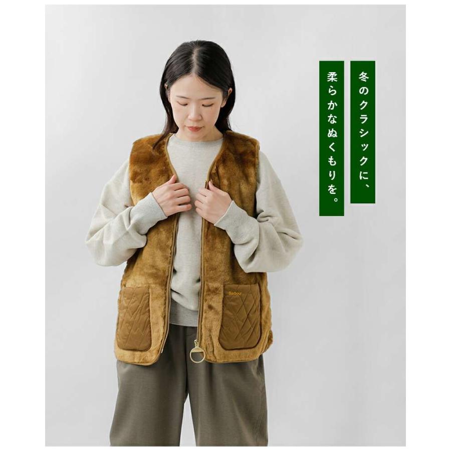 Barbour（バブアー） カリン フェイクファー ジレ KARIN FAUX FUR