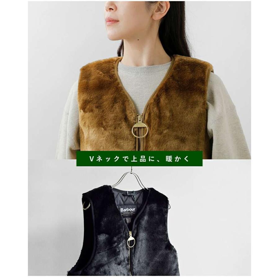Barbour（バブアー） カリン フェイクファー ジレ KARIN FAUX FUR